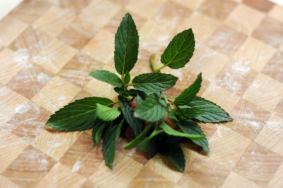 Home Grown Mint Leaves